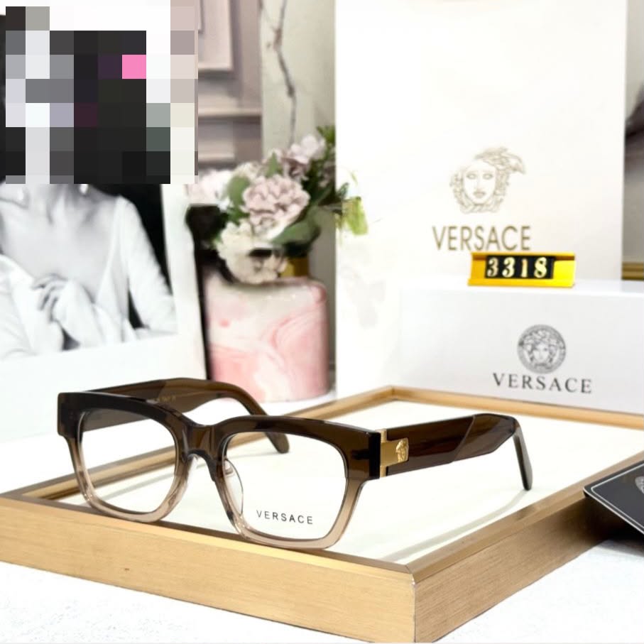Versace Medusa Brown Men's Optical Frame