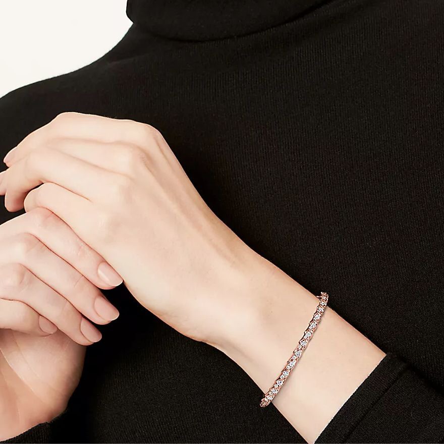 Tiffany Bird on a Rock Wings Bangle Bracelet
