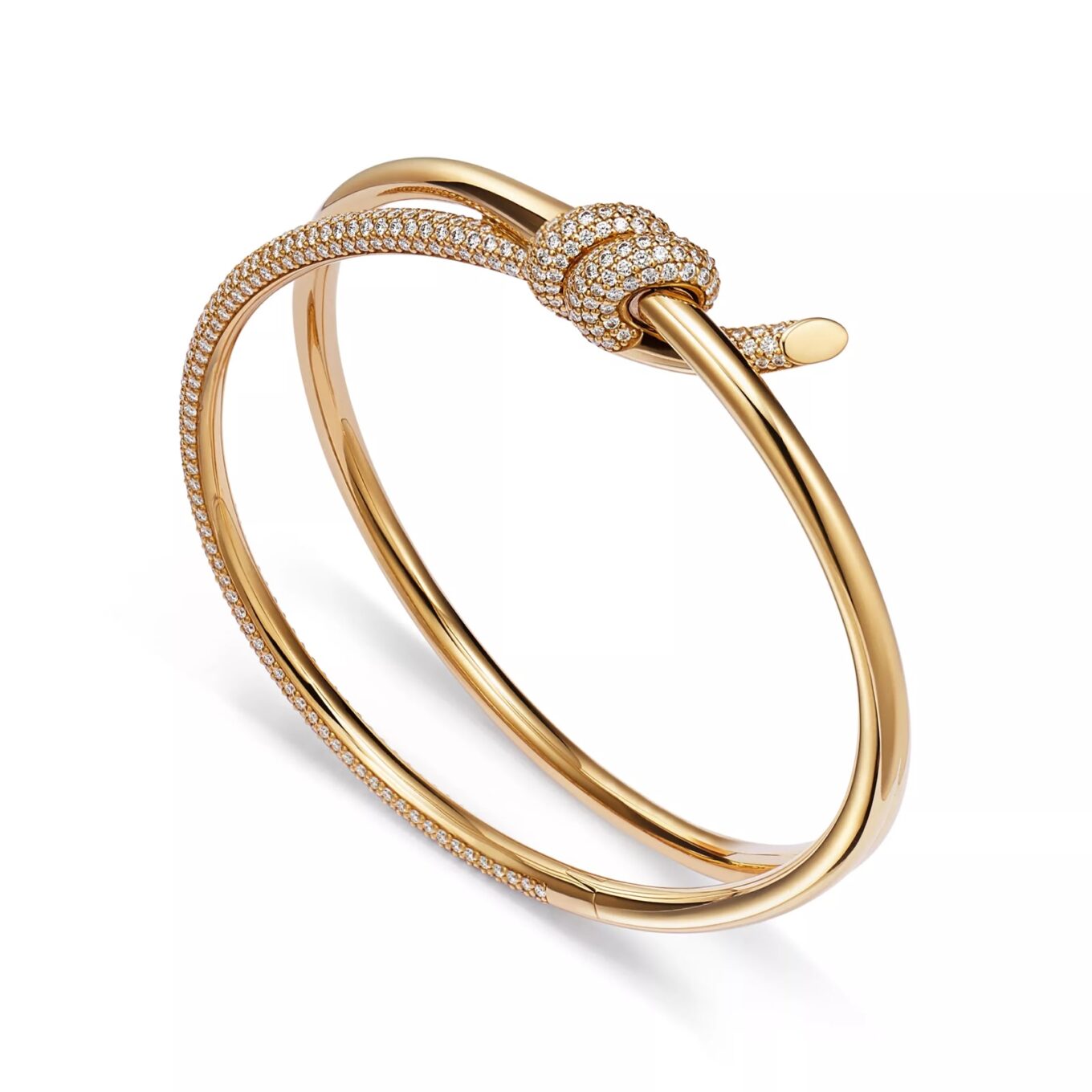 Tiffany Knot Double Row Bangle Bracelet