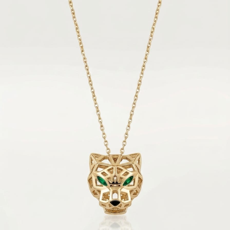 Cartier Panther Golden Pendant Necklace