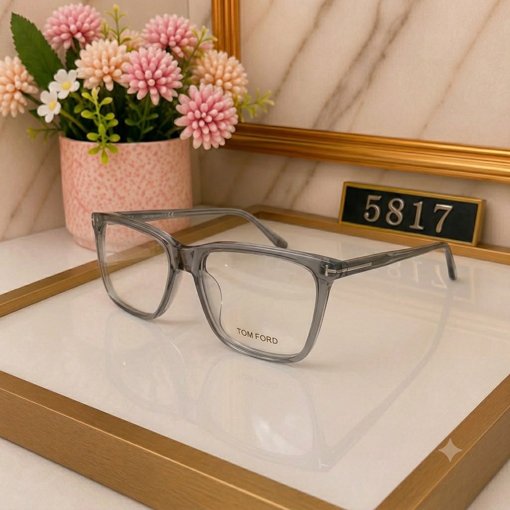 Tom Ford Classic Grey Transparent Women's Eyeglass