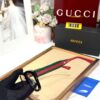 Gucci Square Black Acetate with Signature Green & Red Temples Edition Eyeglasses Frame