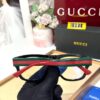 Gucci Square Black Acetate with Signature Green & Red Temples Edition Eyeglasses Frame