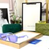 Gucci Oversized Square Transparent Lavender Frame & Purple Sunglass
