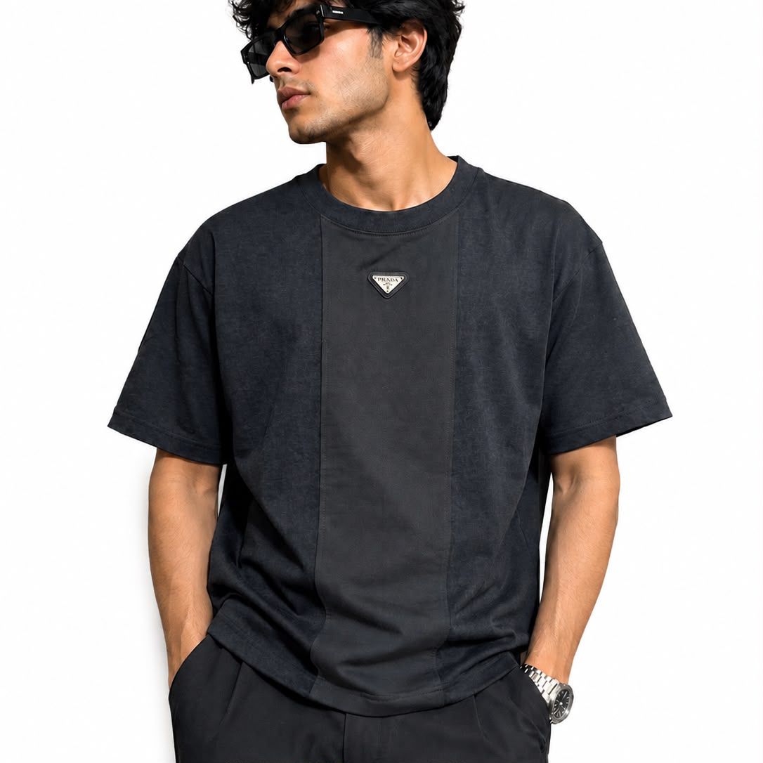 Prada Charcoal Oversized Tshirt For Men