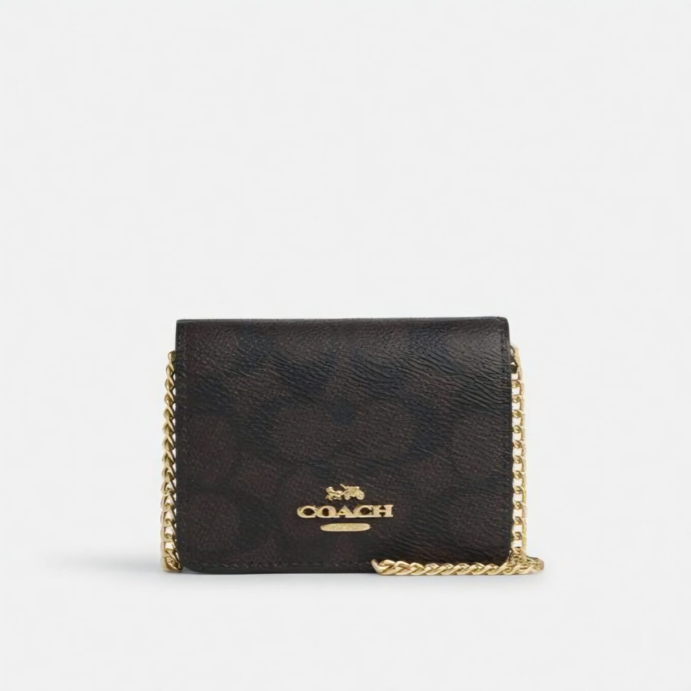 Coach On a Chain Coffee Mini Wallet