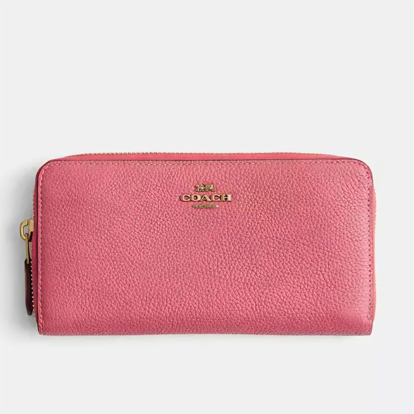 Coach Pink Long Zipper Wallet