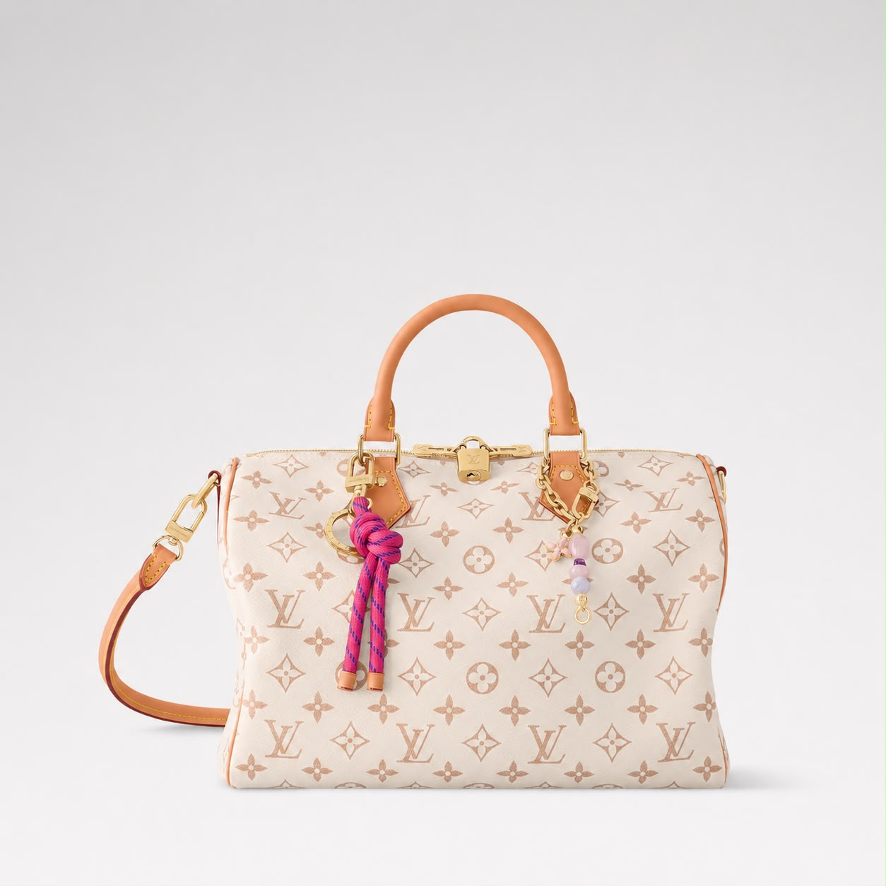 Louis Vuitton Soft Lucky 30 Dune Color Premium Speedy Bag (With Double Box )
