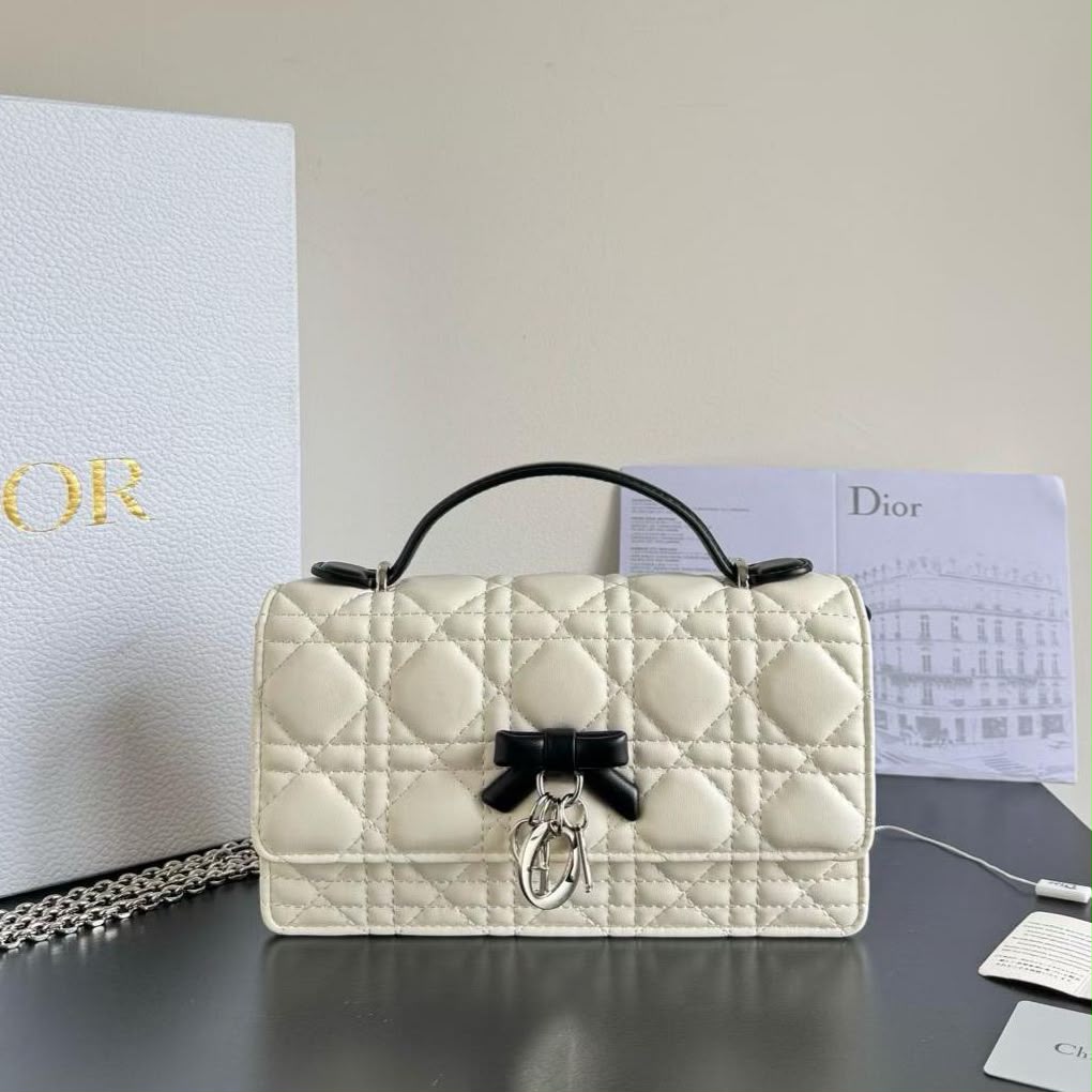 Dior My Dior Latte & Black Mini Sling Bag (With Box)