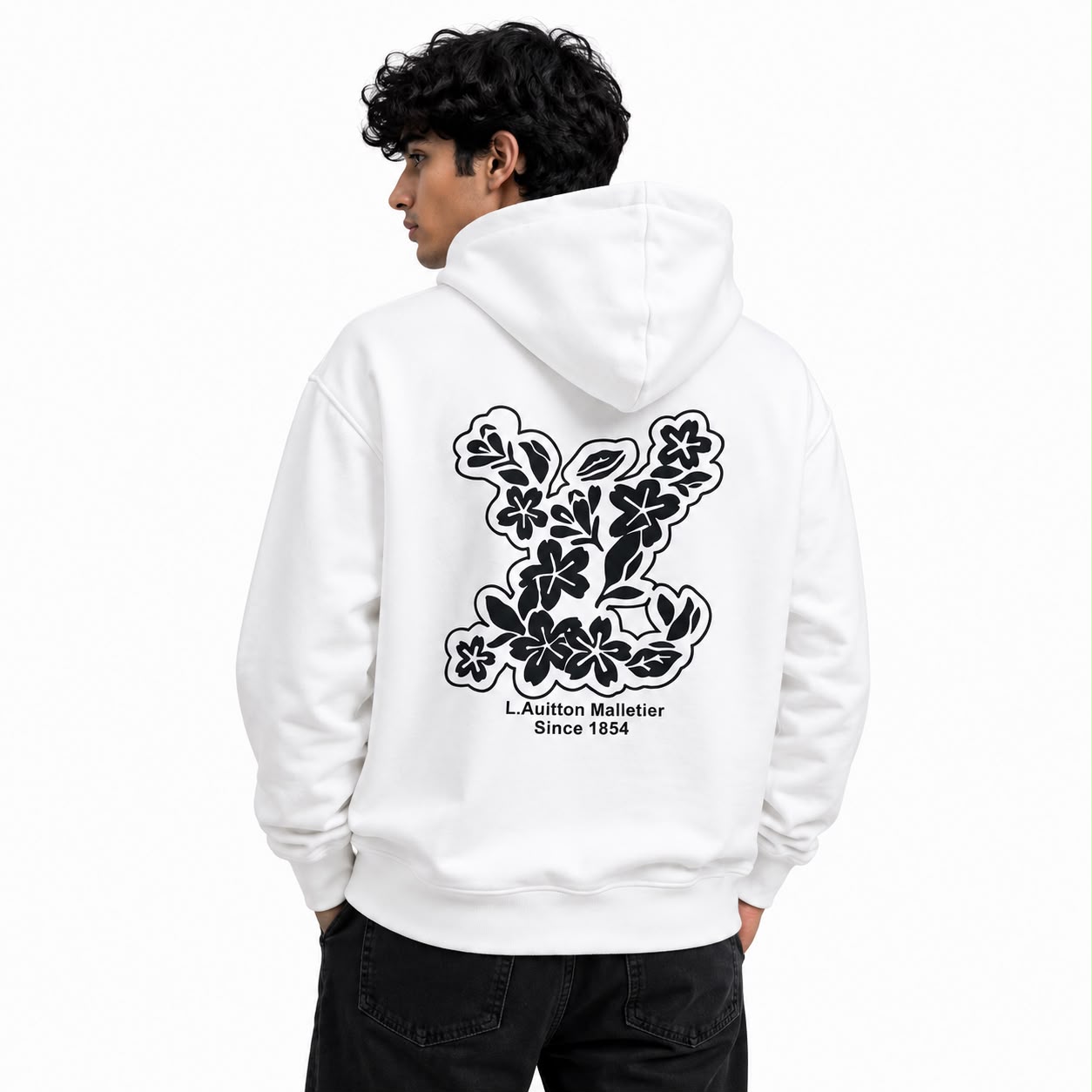 Louis Vuitton White Full Sleeve Men’s Hoodie