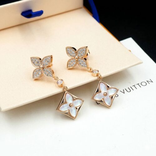 Louis Vuitton Color Blossom Double Star Long Earrings