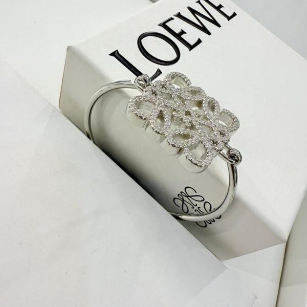 Loewe Anagram Logo Silver Bracelet