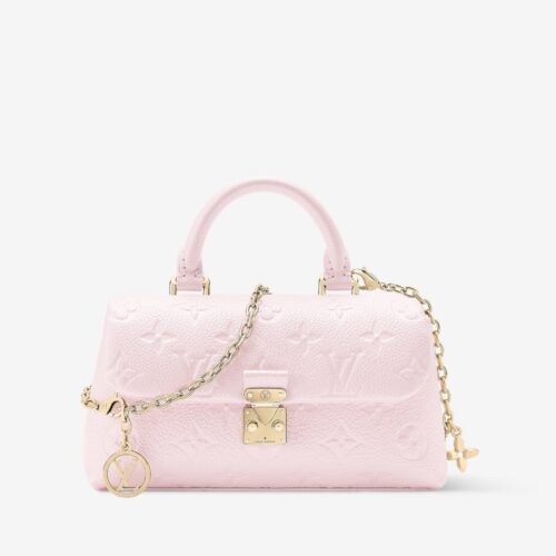 Louis Vuitton Pink Embossed Nano Madeleine Bag (With Double Box Packaging)