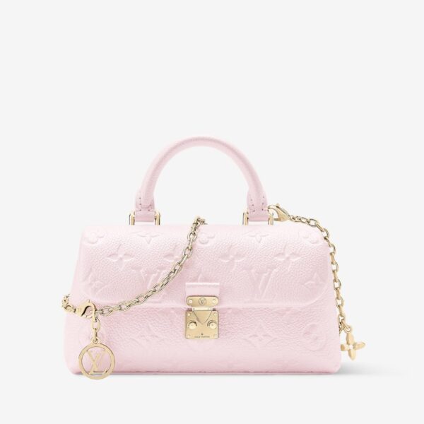 Louis Vuitton Pink Embossed Nano Madeleine Bag (With Double Box Packaging)