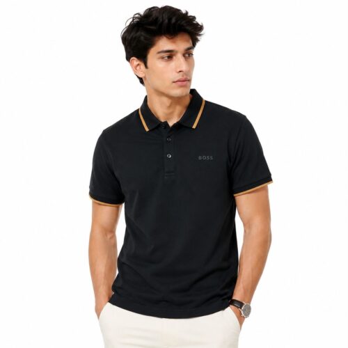 B0SS Black Polo Tshirt