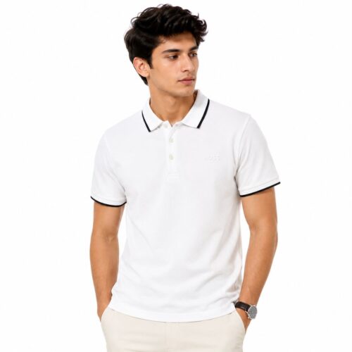 B0SS White Polo Tshirt