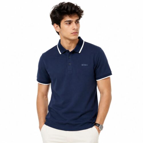 B0SS Navy Blue Polo Tshirt
