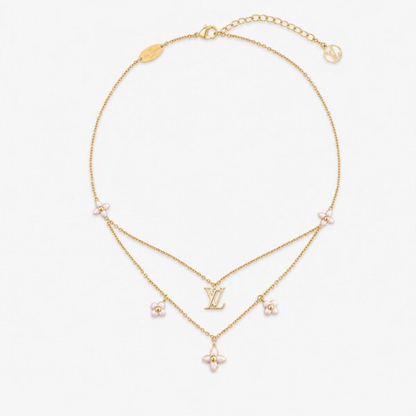 Louis Vuitton Floragram Pink Gold Necklace