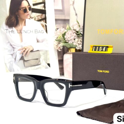 Tom Ford Black Silver Wayfarer Unisex Optical Frame
