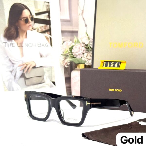 Tom Ford Black Gold Wayfarer Unisex Optical Frame