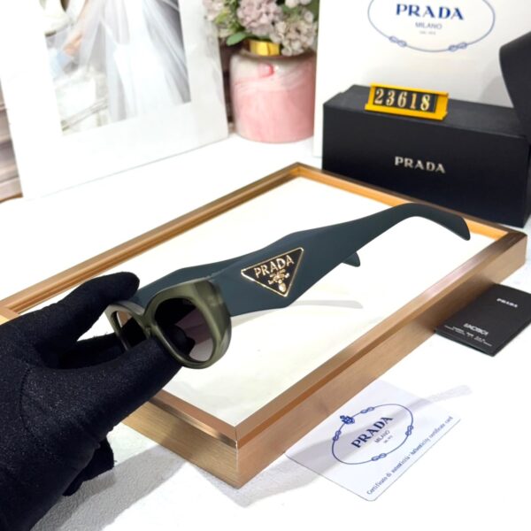 Prada Olive Green Rectangular Women’s Sunglass