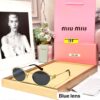 Miu Miu Oval Blue Lens Women’s Premium Sunglass