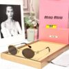 Miu Miu Oval Brown Lens Women’s Premium Sunglass
