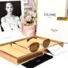 Celine Oval Brown Rose Gold Premium Unisex Sunglass