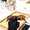 Celine Oval Brown Rose Gold Premium Unisex Sunglass
