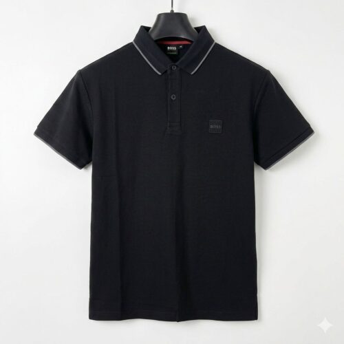 B0SS Black Polo Tshirt