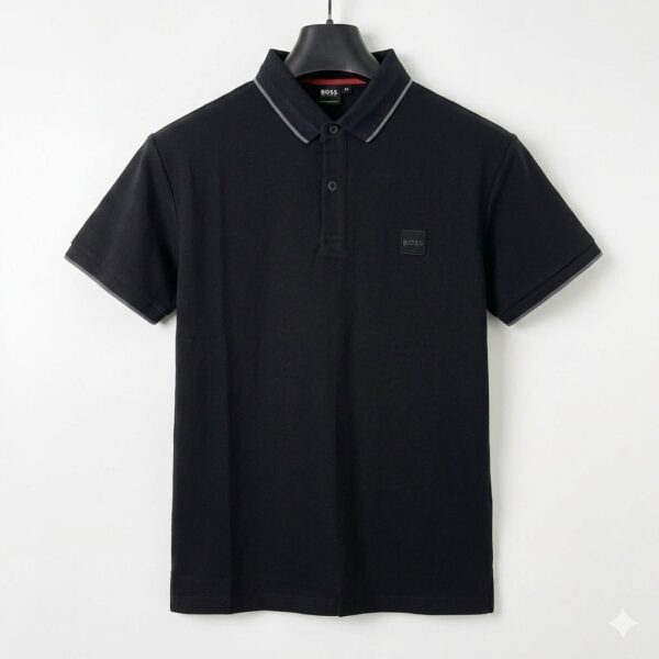 B0SS Black Polo Tshirt