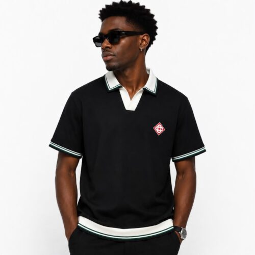 Casablanca Black Polo Tshirt