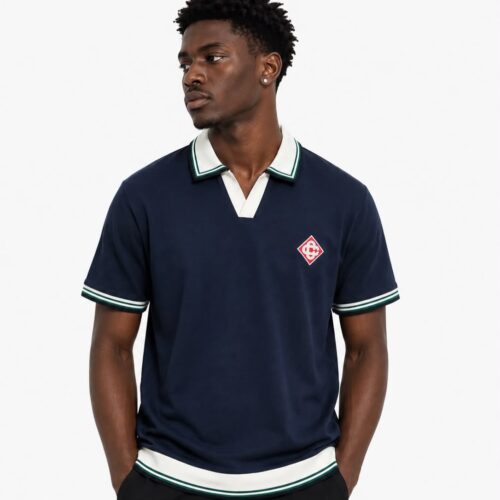 Casablanca Navy Blue Polo Tshirt