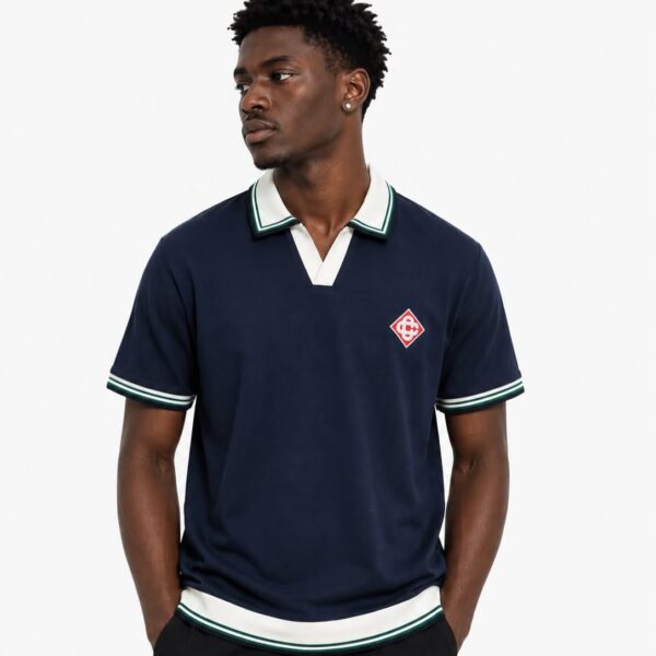 Casablanca Navy Blue Polo Tshirt