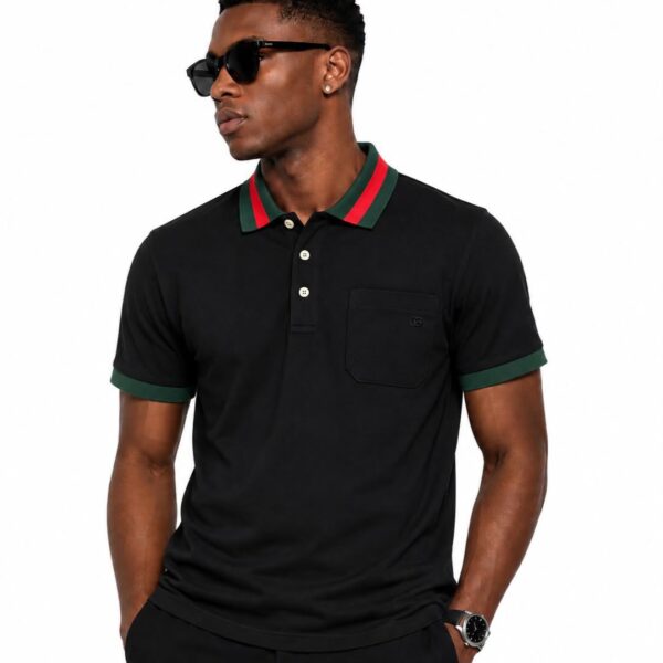 Gucci Web Black Polo Tshirt