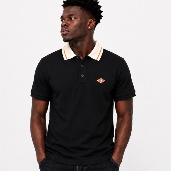 Gucci Cream Collar Black Polo Tshirt
