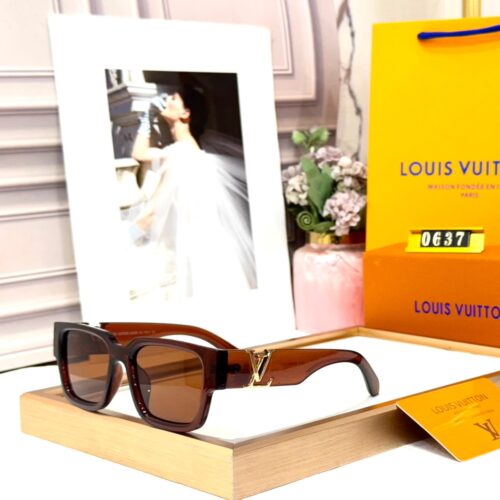 LV Clash Brown Aviator Unisex Sunglass