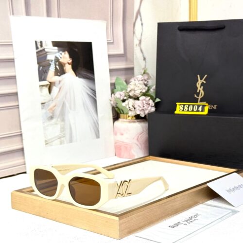 YSL Beige Rectangular Women’s Sunglass