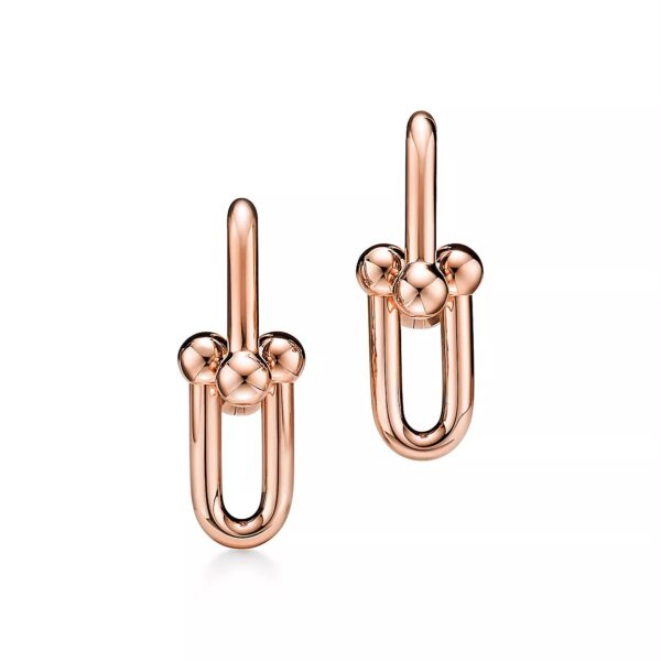 Tiffany Medium Rose Gold Link Earrings