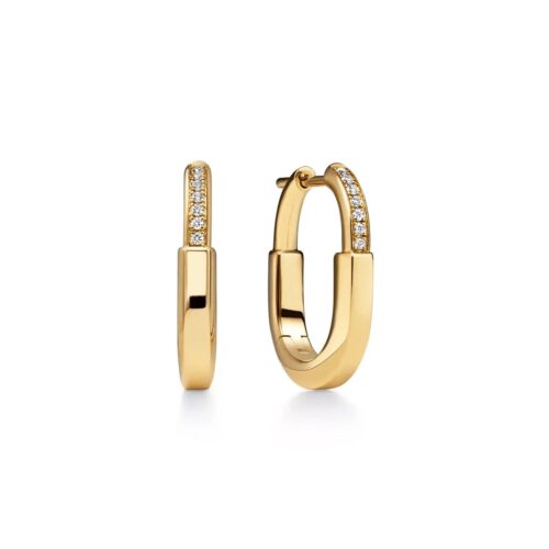 Tiffany Gold Small Lock Earrings