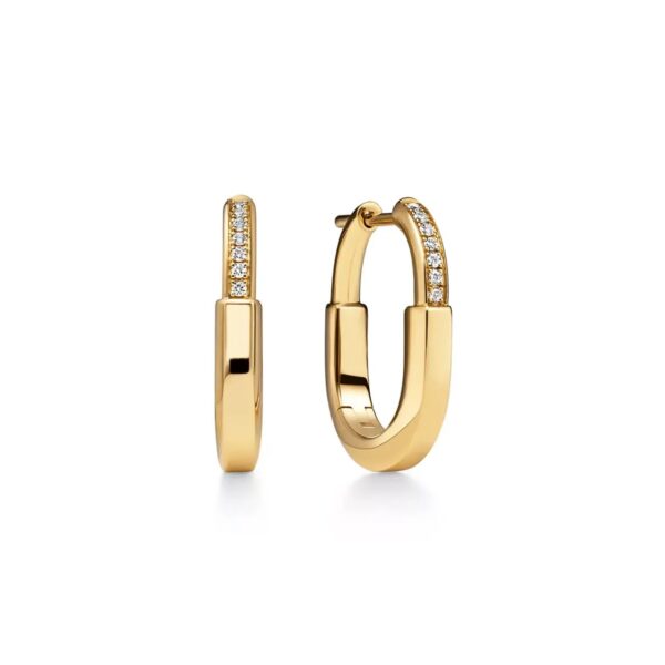 Tiffany Gold Small Lock Earrings