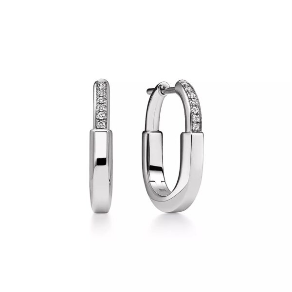 Tiffany Silver Small Lock Earrings