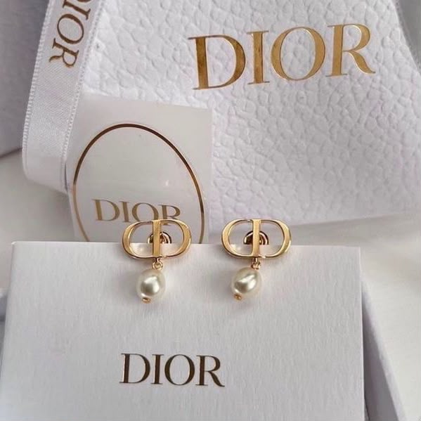 Dior CD Pearl Earrings