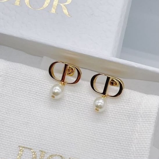 Dior CD Pearl Earrings