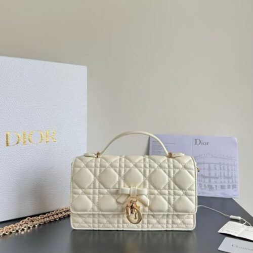 Dior My Dior White Mini Sling Bag (With Box)