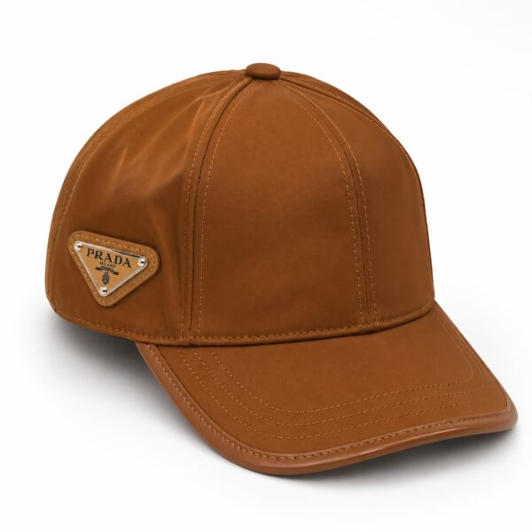Prada Brown Side Logo Baseball Cap