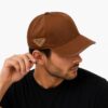 Prada Brown Side Logo Baseball Cap