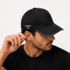 Prada Black Side Logo Baseball Cap