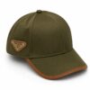 Prada Olive Green Side Logo Baseball Cap
