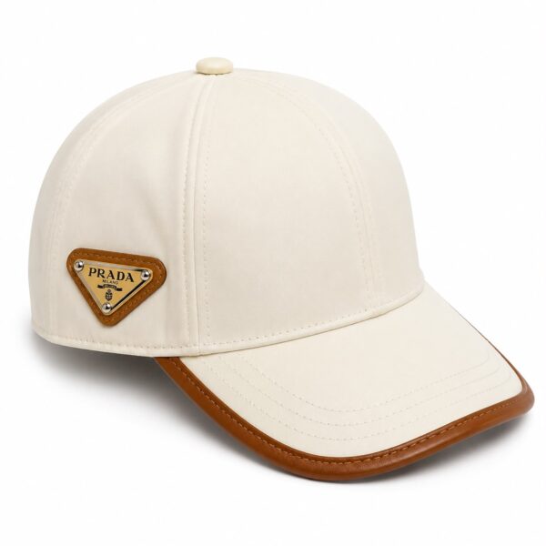 Prada Beige Side Logo Baseball Cap